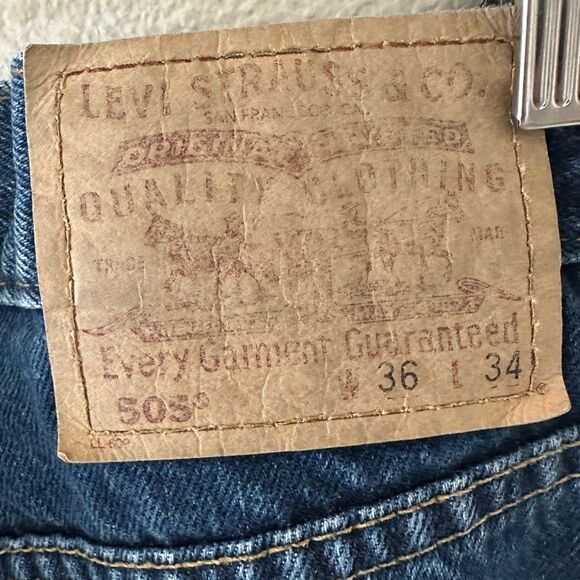 Levi’s Men’s 505 Jeans Vintage 2002 Size 36 x 34 - Picture 7 of 8